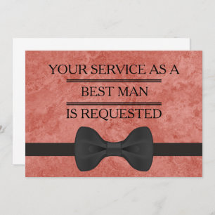Your Service as a Groomsman Best Man Request Invitation