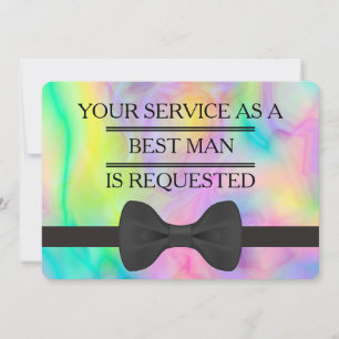 Your Service as a Groomsman Best Man Request Invitation