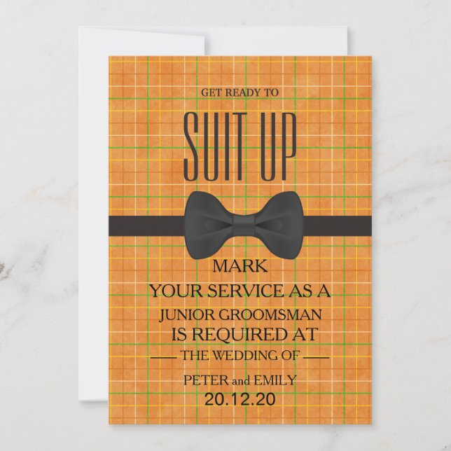 Your Service as a Groomsman Invitation (Front)