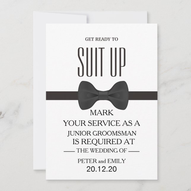 Your Service as a Groomsman Invitation (Front)