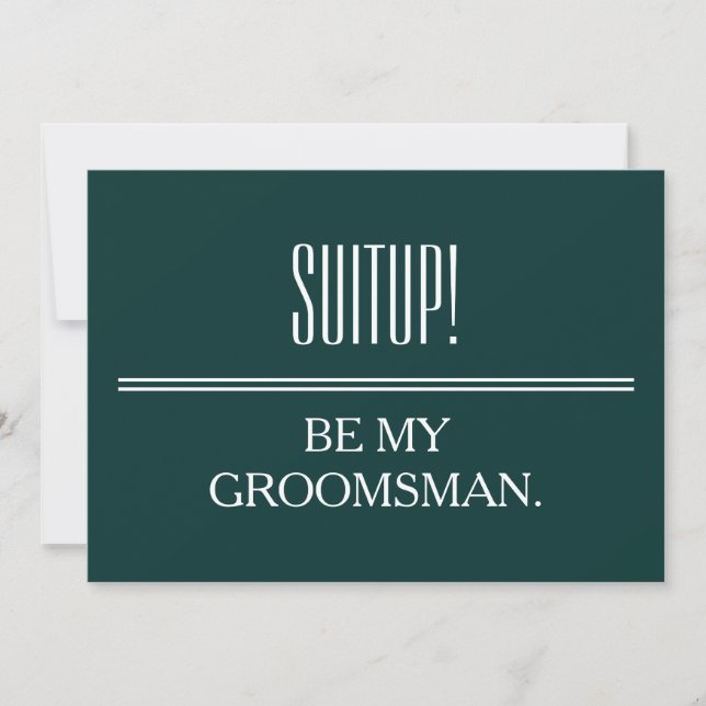 Your Service as a Groomsman Invitation (Front)