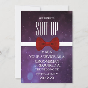 Your Service as a Groomsman Invitation