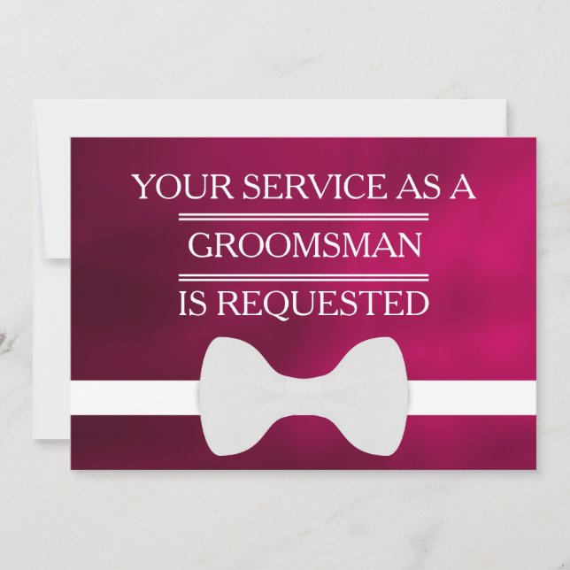Your Service as a Groomsman Request Invitation (Front)