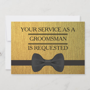 Your Service as a Groomsman Request Invitation