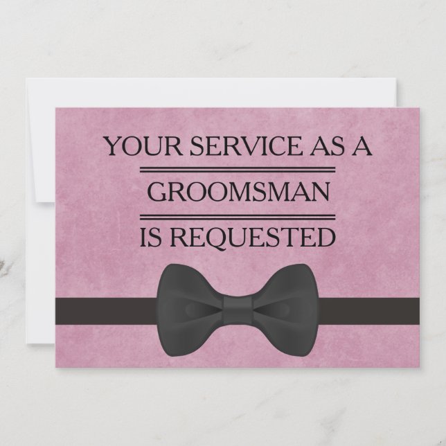 Your Service as a Groomsman Request Invitation (Front)