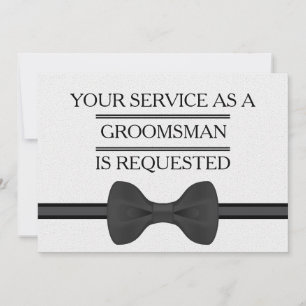 Your Service as a Groomsman Request Invitation