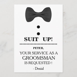 Your Service as a Groomsman Request Invitation