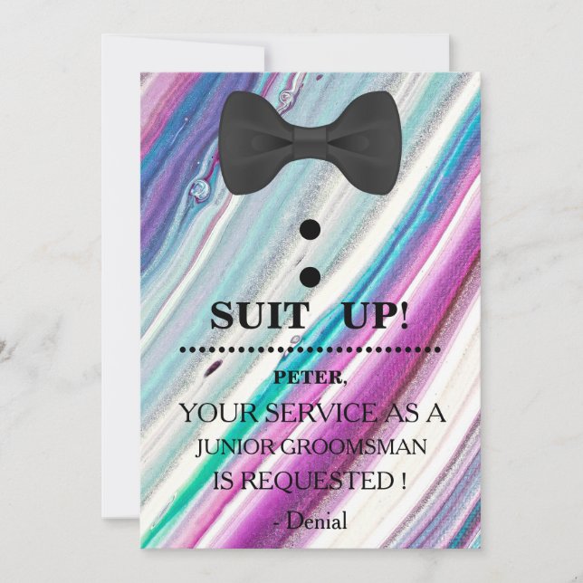 Your Service as a Groomsman Request Invitation (Front)