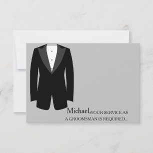 Your Service As A Groomsman Required Personalized Invitation