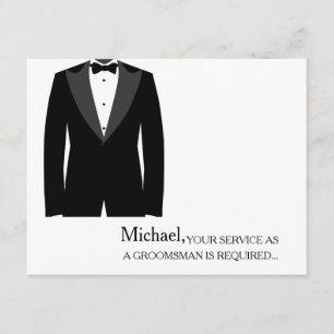 Your Service As A Groomsman Required Personalized Invitation