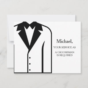 Your Service As A Groomsman Required Personalized Invitation
