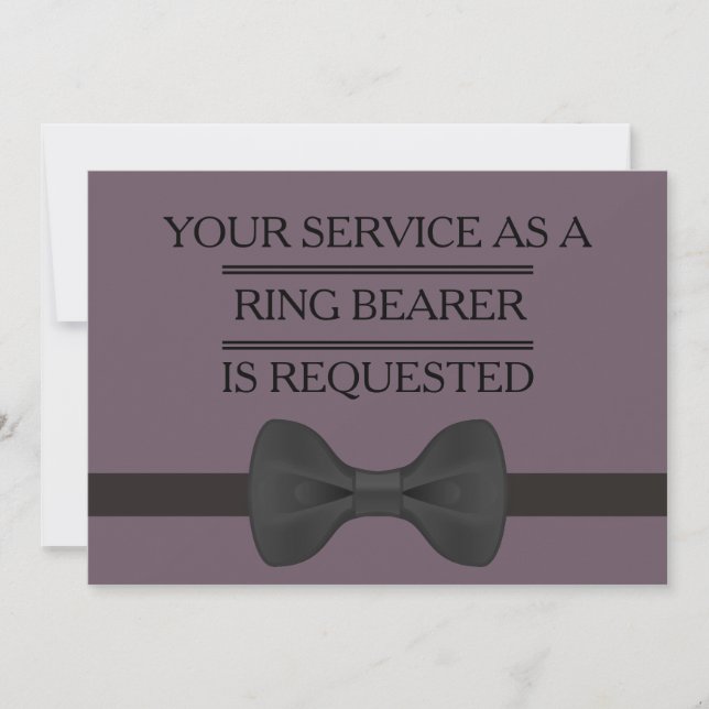 Your Service as a Groomsman  Ring Bearer Request Invitation (Front)