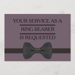 Your Service as a Groomsman Ring Bearer Request Invitation