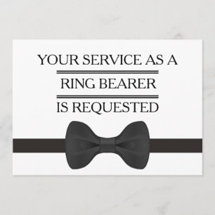 Your Service as a Groomsman  Ring Bearer Request Invitation