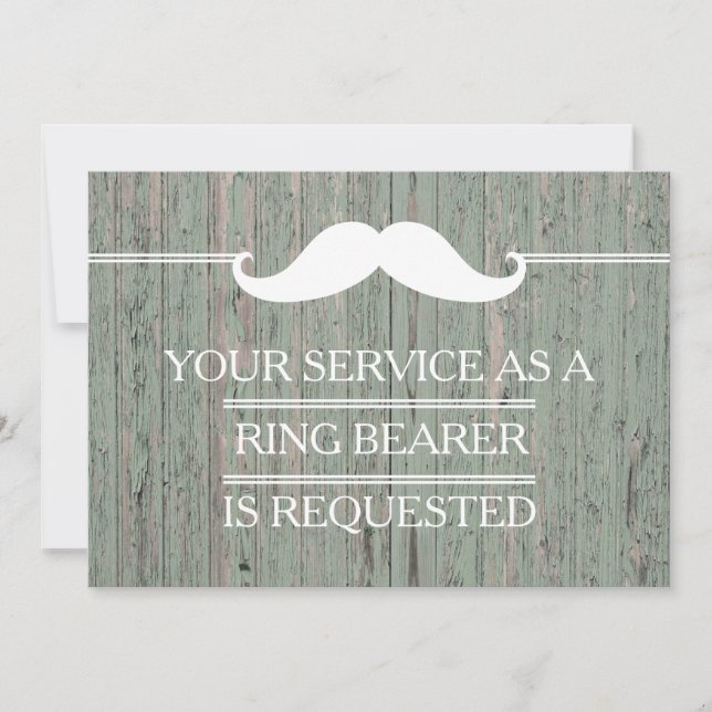 Your Service as a Groomsman  Ring Bearer Request Invitation (Front)