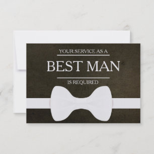 Your Service Is Requested as Best Man Groomsman In Invitation