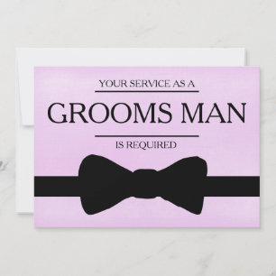 Your Service Is Requested as Best Man Groomsman In Invitation