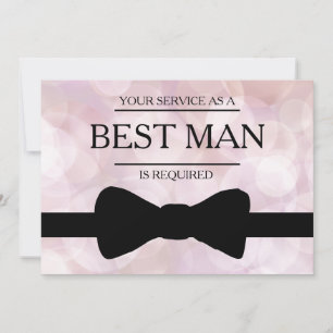 Your Service Is Requested as Best Man Groomsman In Invitation