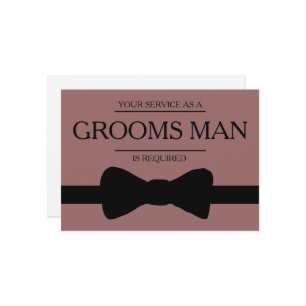 Your Service Is Requested as Best Man Groomsman In Invitation