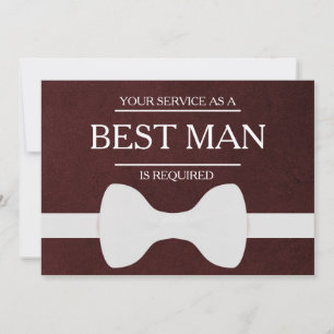 Your Service Is Requested as Best Man Groomsman In Invitation