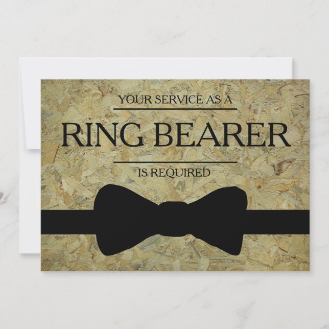 Your Service Is Requested as Best Man Groomsman Invitation (Front)