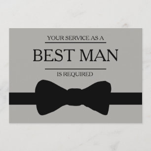 Your Service Is Requested as Best Man Groomsman Invitation