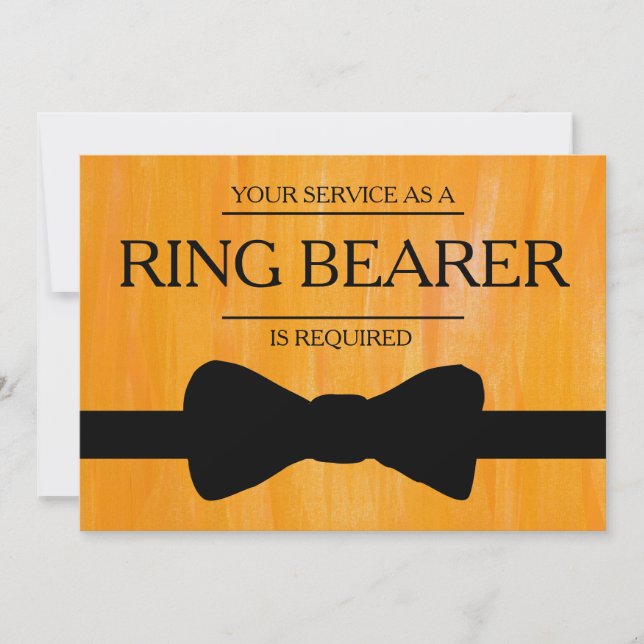 Your Service Is Requested as Best Man Groomsman Invitation (Front)