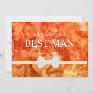 Your Service Is Requested as Best Man Groomsman Invitation