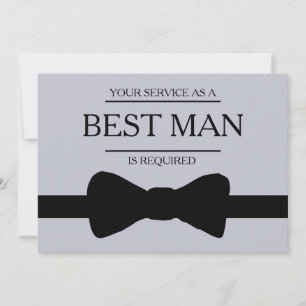 Your Service Is Requested as Best Man Groomsman Invitation