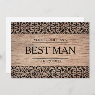 Your Service Is Requested as Best Man Groomsman Invitation