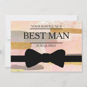 Your Service Is Requested as Best Man Groomsman Invitation