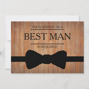 Your Service Is Requested as Best Man Groomsman Invitation