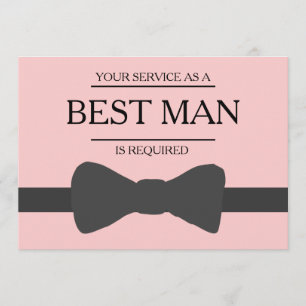 Your Service Is Requested as Best Man Groomsman Invitation