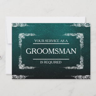 Your Service Is Requested as Groomsman Invitation