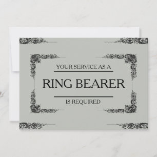 Your Service Is Requested as Ring Bearer Invitatio Invitation