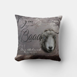 Your Sheep Photo Sympathy You Had me at Baaa Throw Pillow