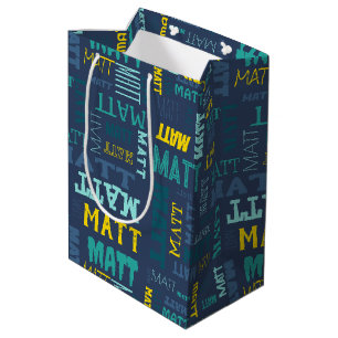 Your (Short) Name is All Over This Medium Gift Bag