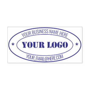 Your Simple Personalized Business Name and Logo Self-inking Stamp