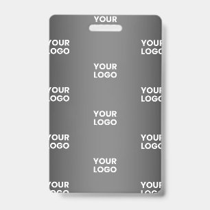 Your Simple Repeating Logo   Black & Grey Gradient Badge