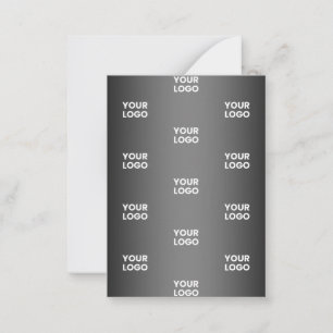 Your Simple Repeating Logo Black & Grey Gradient Card