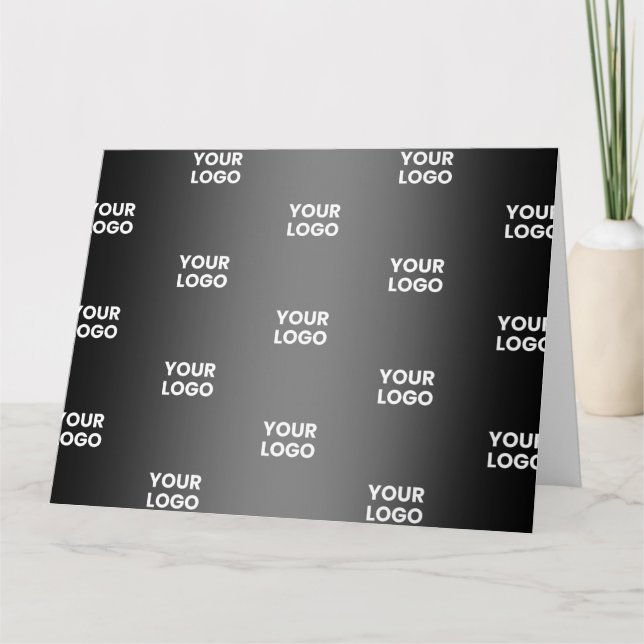 Your Simple Repeating Logo | Black & Grey Gradient Card (Front)
