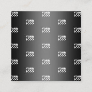 Your Simple Repeating Logo   Black & Grey Gradient Enclosure Card