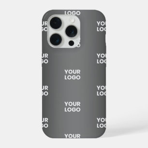 Your Simple Repeating Logo   Black & Grey Gradient iPhone 15 Pro Case