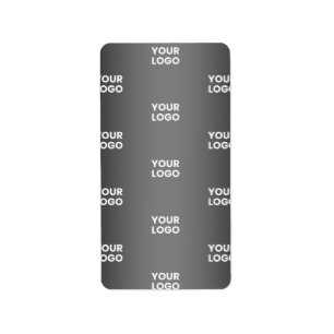 Your Simple Repeating Logo   Black & Grey Gradient Label