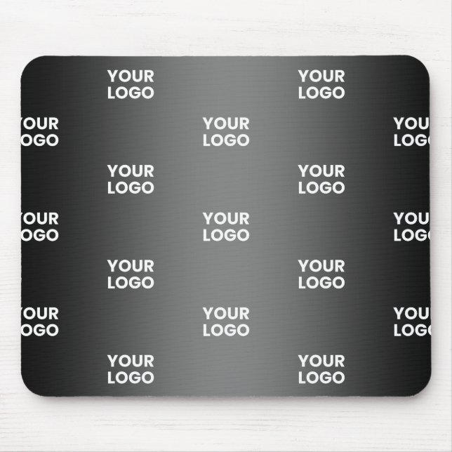 Your Simple Repeating Logo | Black & Grey Gradient Mouse Pad (Front)