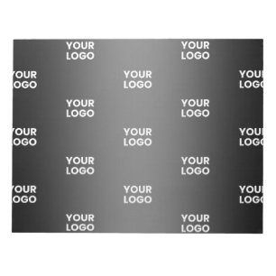 Your Simple Repeating Logo Black & Grey Gradient Notepad