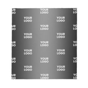 Your Simple Repeating Logo   Black & Grey Gradient Notepad