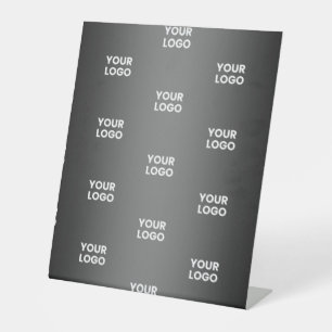 Your Simple Repeating Logo   Black & Grey Gradient Pedestal Sign