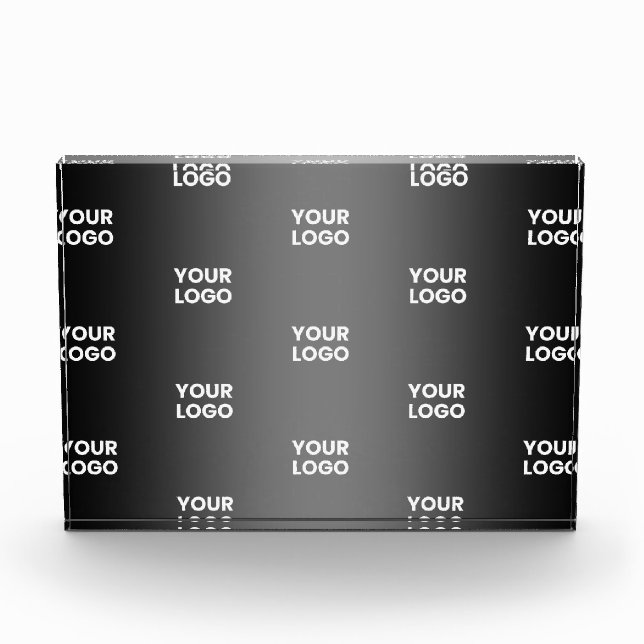 Your Simple Repeating Logo | Black & Grey Gradient Photo Block (Front)