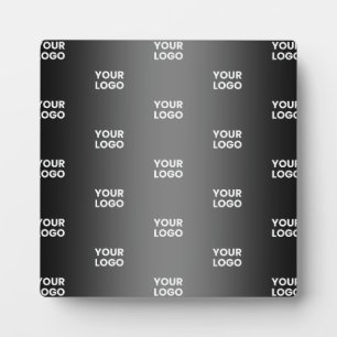 Your Simple Repeating Logo   Black & Grey Gradient Plaque